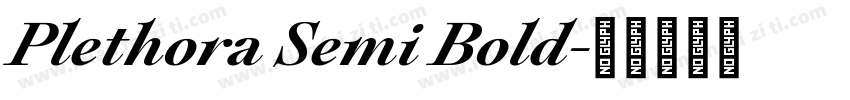 Plethora Semi Bold字体转换